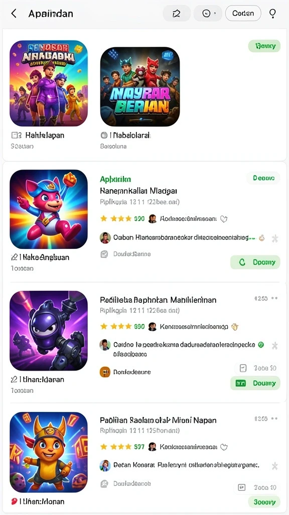 Tampilan level dengan tantangan yang menantang dan menarik.