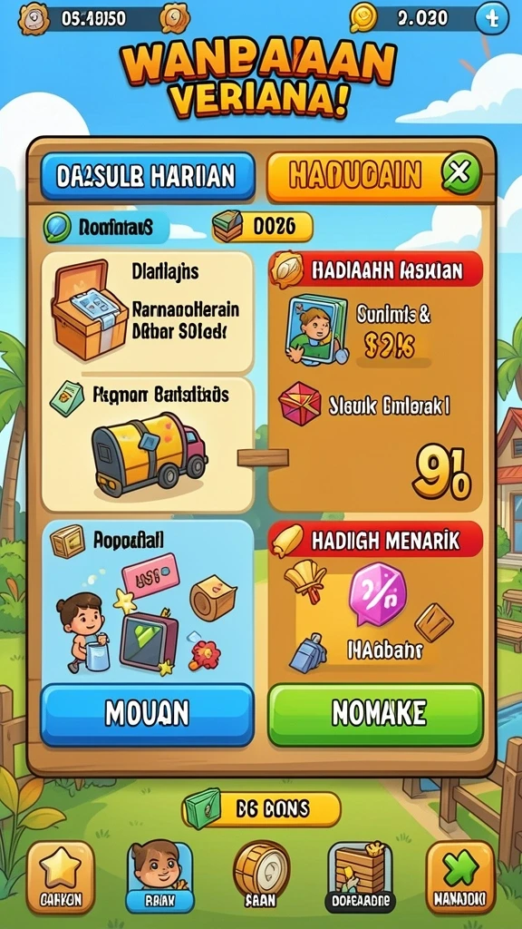 Beragam pilihan permainan yang bisa dimainkan.