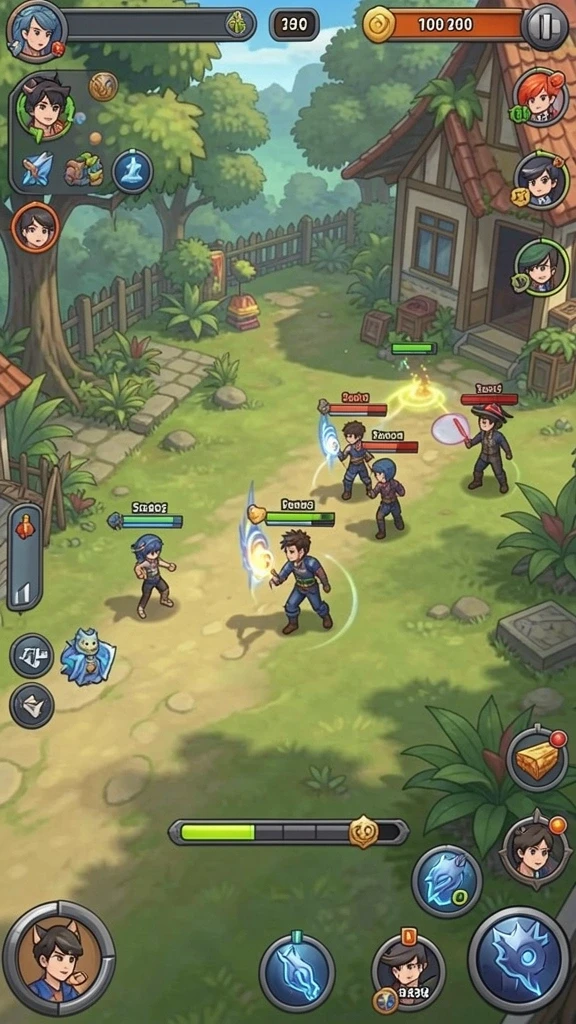 Screenshot menunjukkan karakter utama dalam misi petualangan.