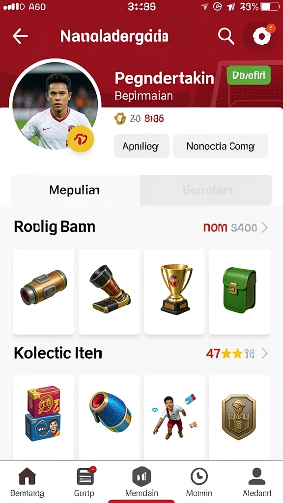 Antarmuka permainan yang mudah dinavigasi.