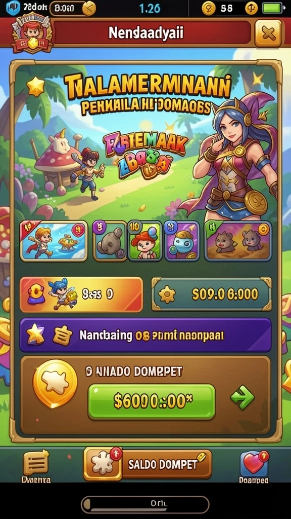 Gambar menampilkan karakter unik yang siap berpetualang.