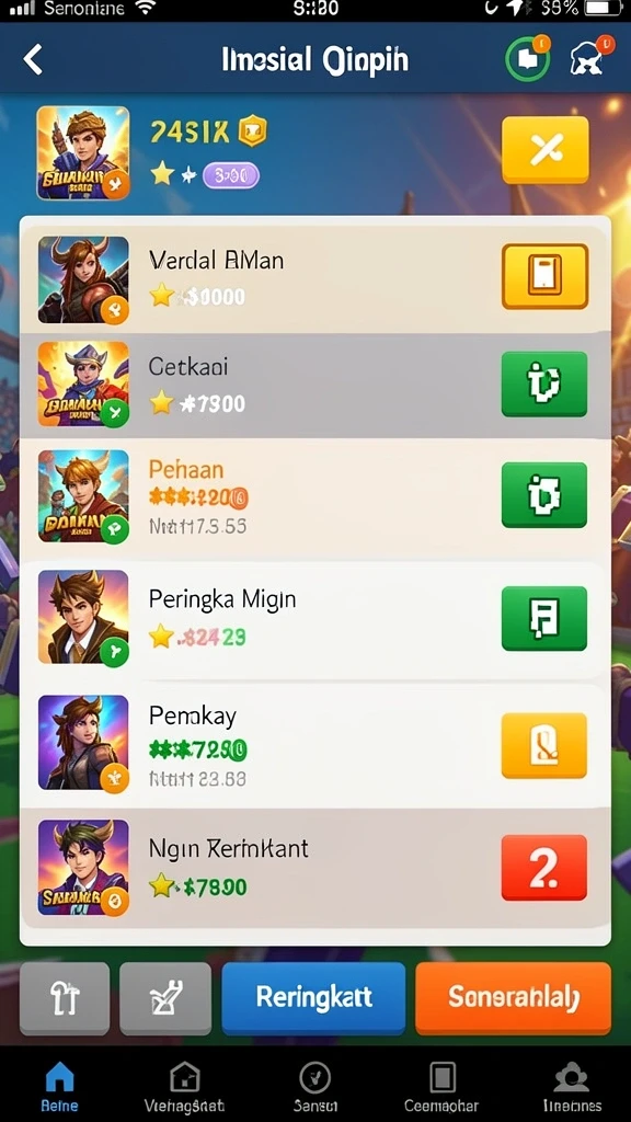 Tampilan antarmuka permainan yang menarik dan user-friendly.